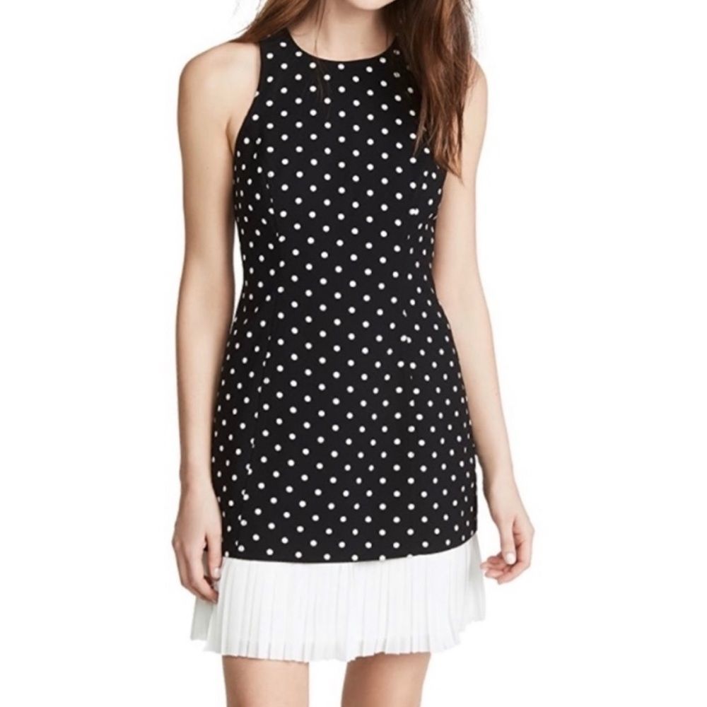 Cinq a Sept Pleated Hem Polka Dot Catriona Dress